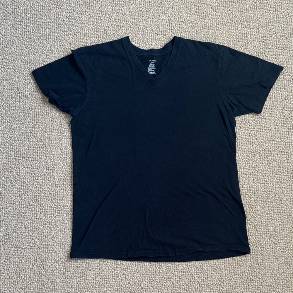 Classic Black V-Neck Men's Tee